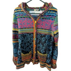 IVKO Filigran Pattern Cardigan Blue Hoodie Cardigan Blazer Size 40 NEW